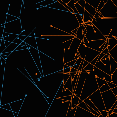 Image of the model display showing particle path lines.